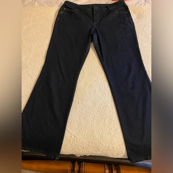 Calvin Klein Women's Blue Jeans Wide Leg Sz 32 / 14 - Picture 1 of 3